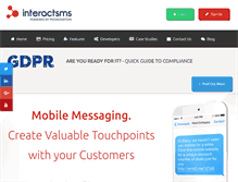 Tablet Screenshot of interactsms.com